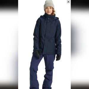 Burton Jet Set Black Hooded Jacket_Ski_Snowboarding_Med